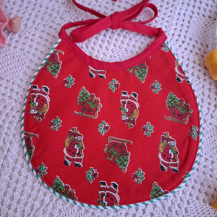 Śliniaczek dwustronny świąteczny. Handmade. Bawełna 100%. Nr. M-2-7