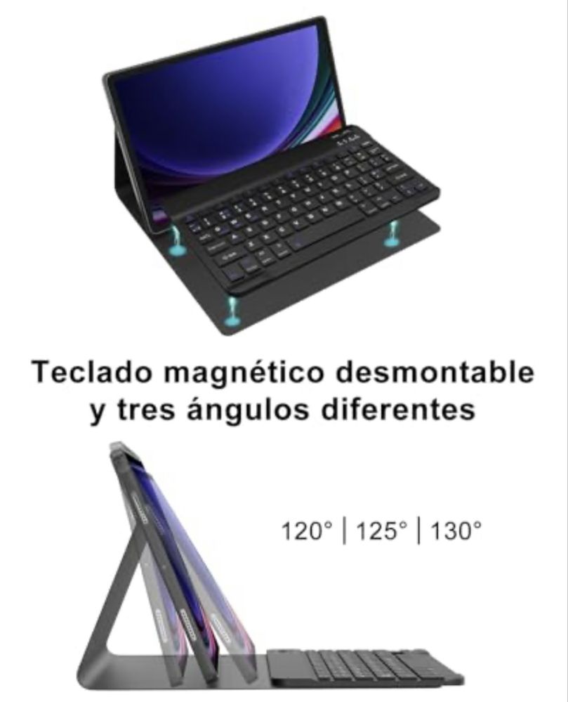 Capa com Teclado SENGBIRCH p/ Samsung Galaxy Tab S9 11” – Preto
