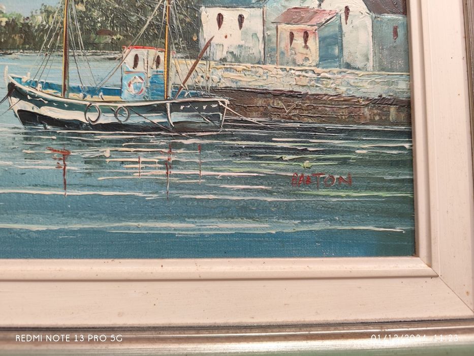 2 quadros pintados e óleo