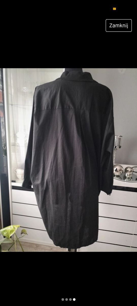 Czarna koszula nowa Plus size XL XXL 97% bawełna