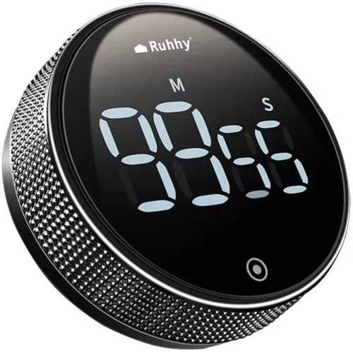 Minutnik cyfrowy LED z magnesem stoper timer kuchenny czarny