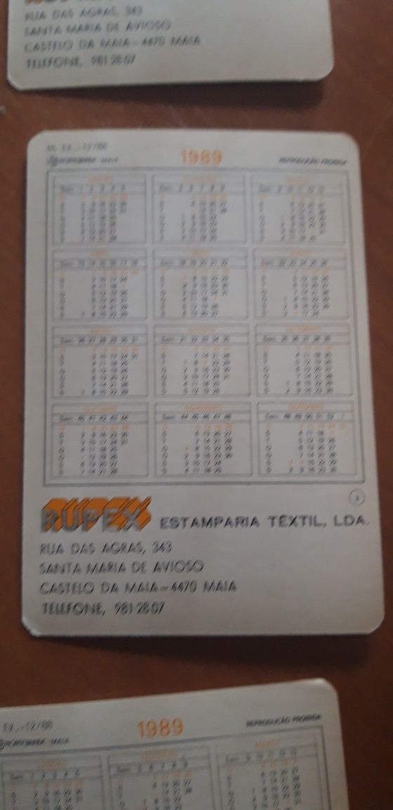 Calendários retro