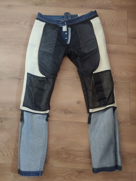 Spodnie jeansowe męskie motocyklowe