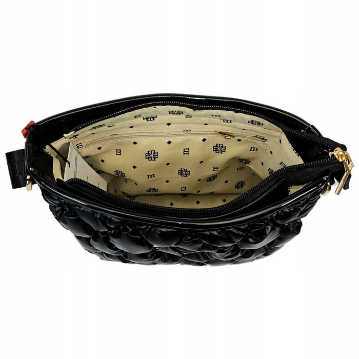 Torebka Damska MONNARI Listonoszka Czarna Pikowana Skóra Eko BAG4730