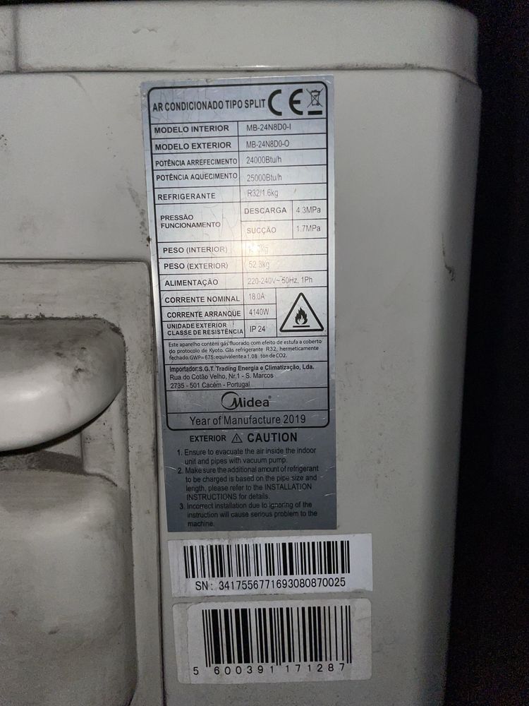 Aparelho ar condicionado