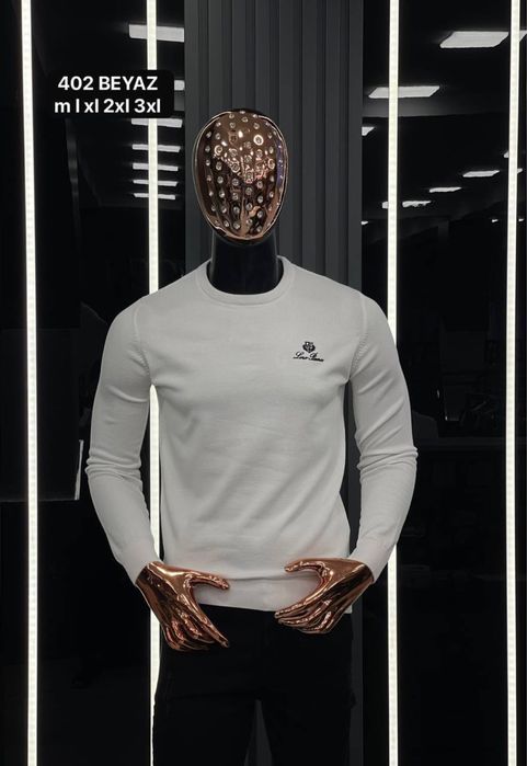 Чоловічий джемпере реглан тонкий світер billionaire loro piana