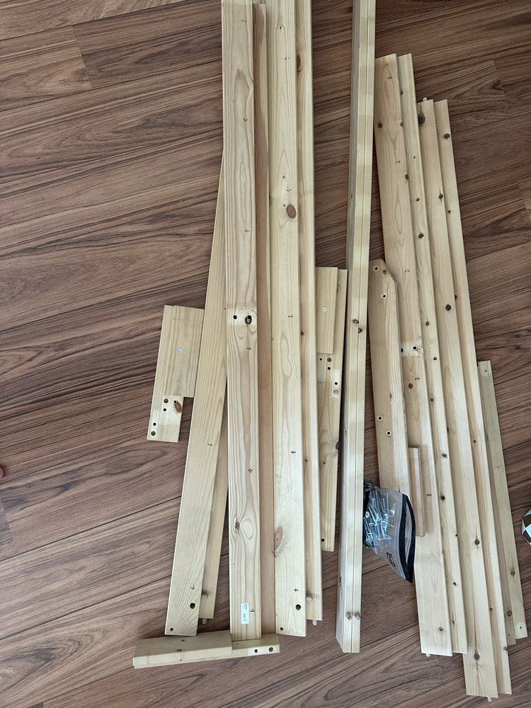 Estrutura de cama, pinho, 140x200 cm - Neiden