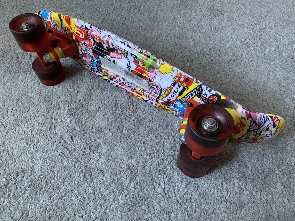 Deskorolka NILS Extreme, Pennyboard Art Multicolor