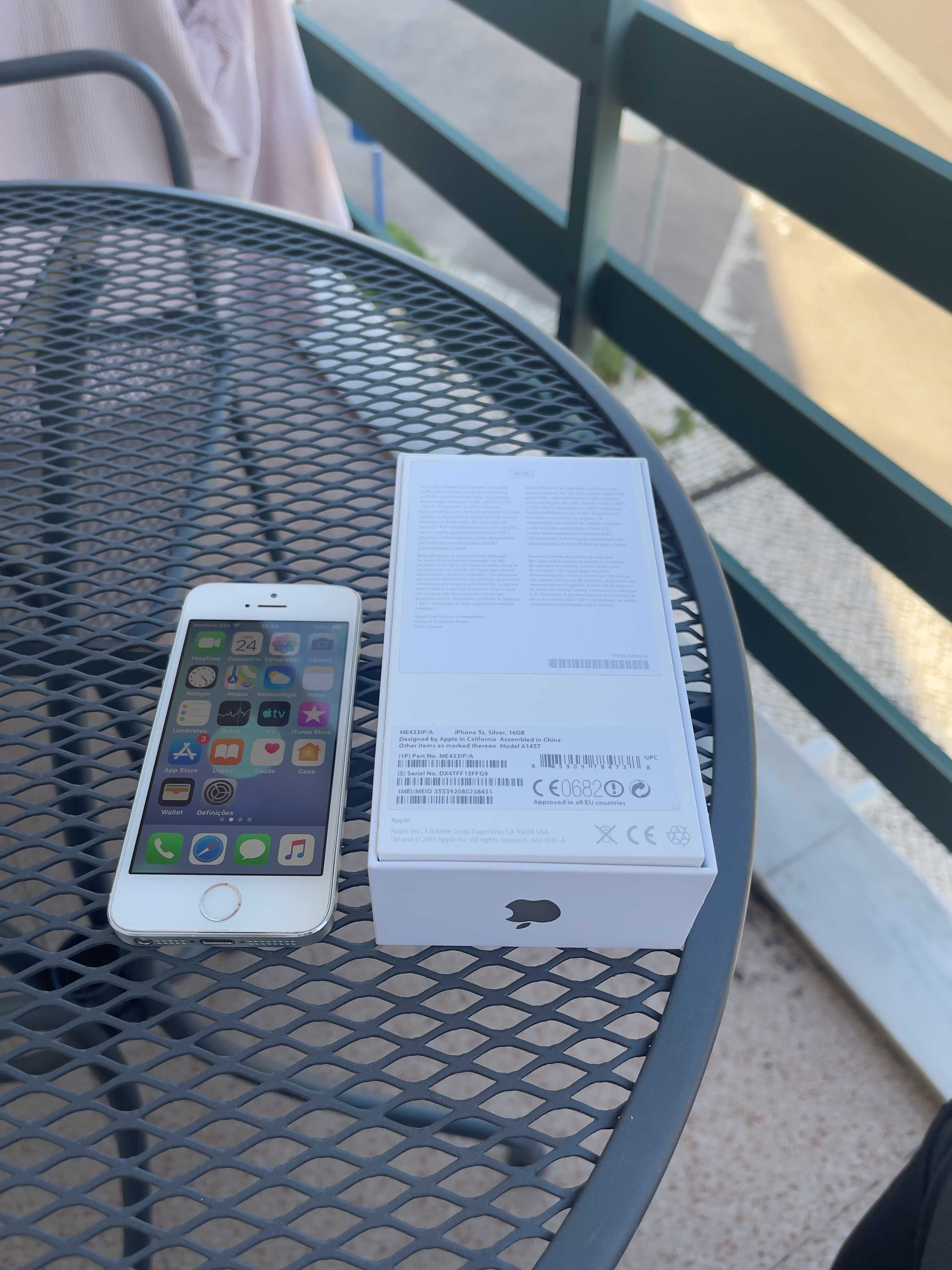 Iphone 5S Branco Cinza