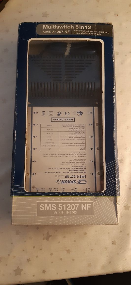 Multiswitch 5 in 12 rozdzielacz antenowy