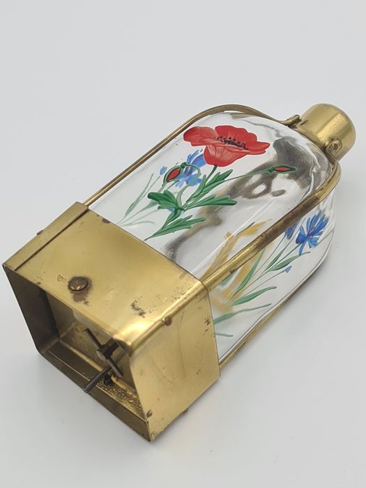 Stara  karafka ręcznie malowana z melodyjką