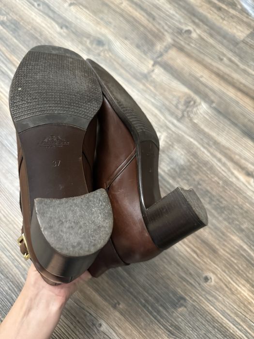 Кожаные ботинки ботильоны Bally