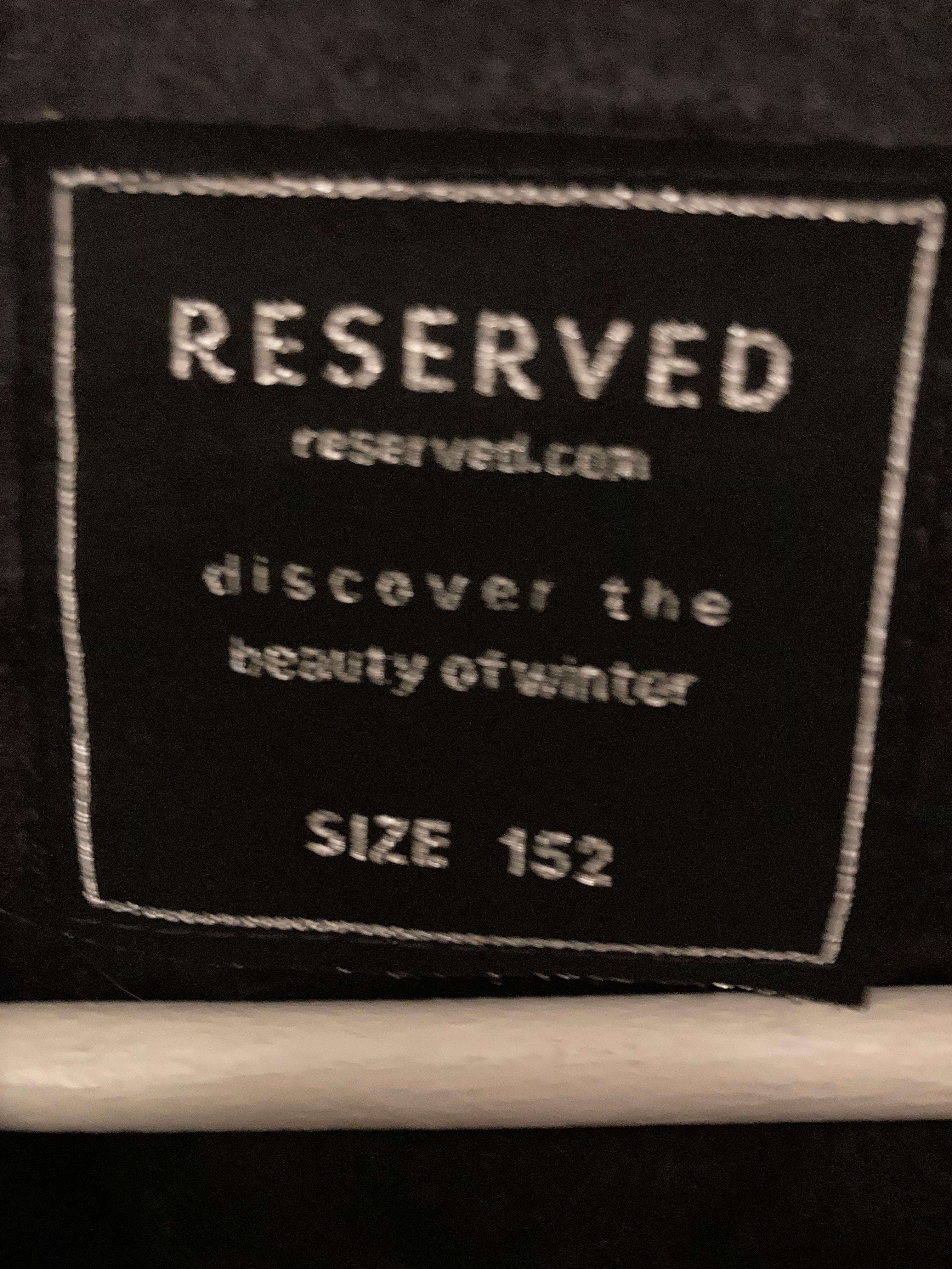 Ocieplany płaszcz dziewczęcy RESERVED roz.152