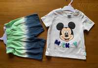 Komplet 92 cm Spodenki T-shirt Myszka Miki Mickey Disney 18-24 F&F