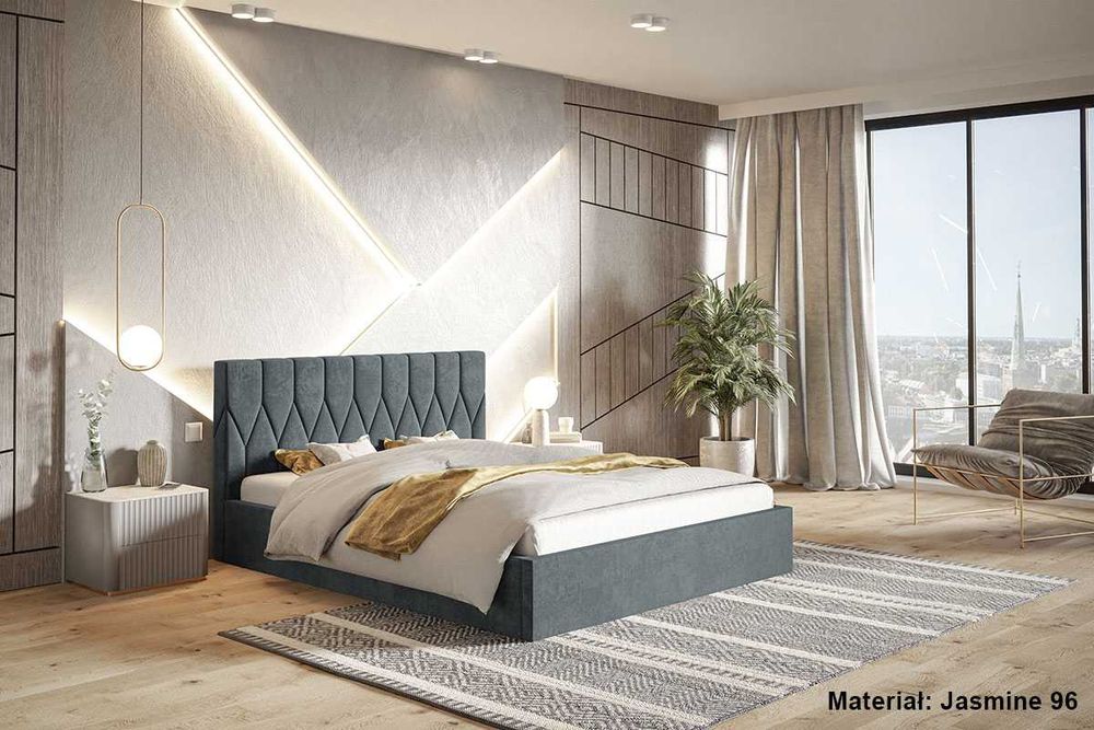 Łóżka Łóżko tapicerowane bed MONAKO 160x200 180x200 POJEMNIK kolor