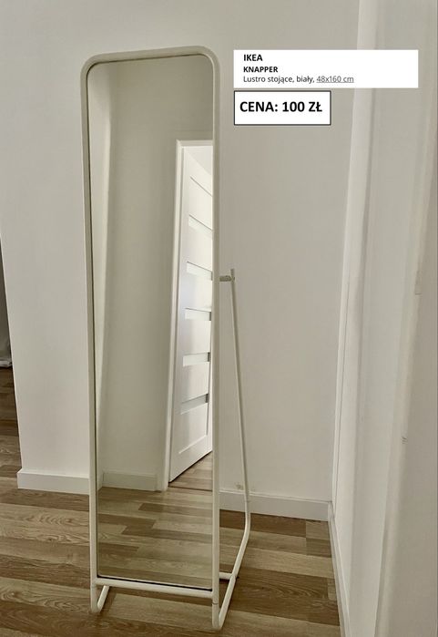 Lustro stojące Ikea białe