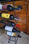 Metalowy stojak na wino czarny mat