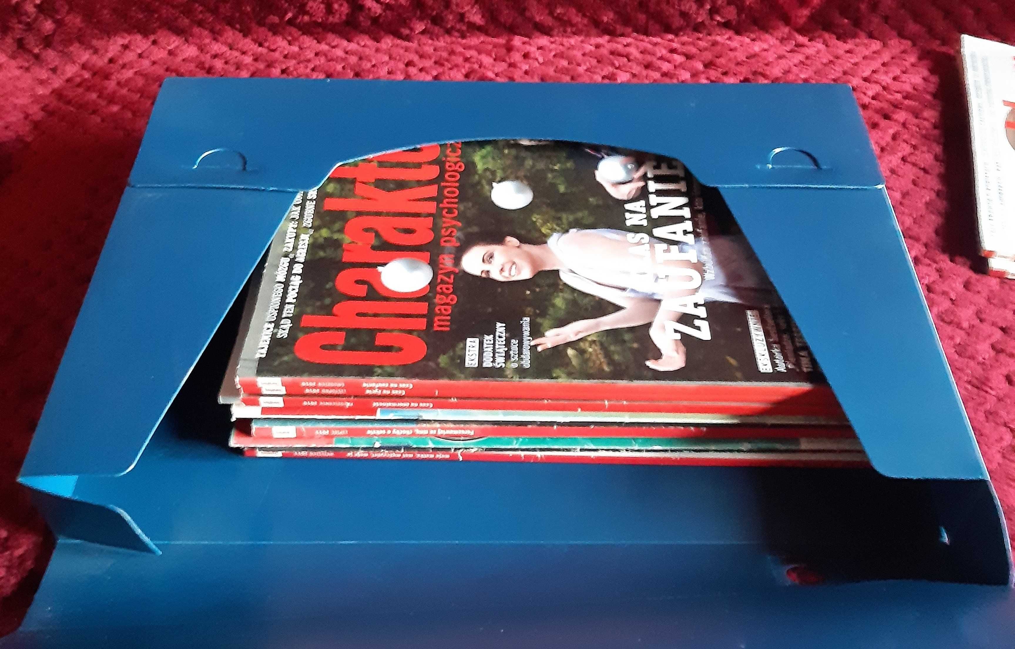 Teczka aktówka plastikowa granatowa organizer na zatrzask