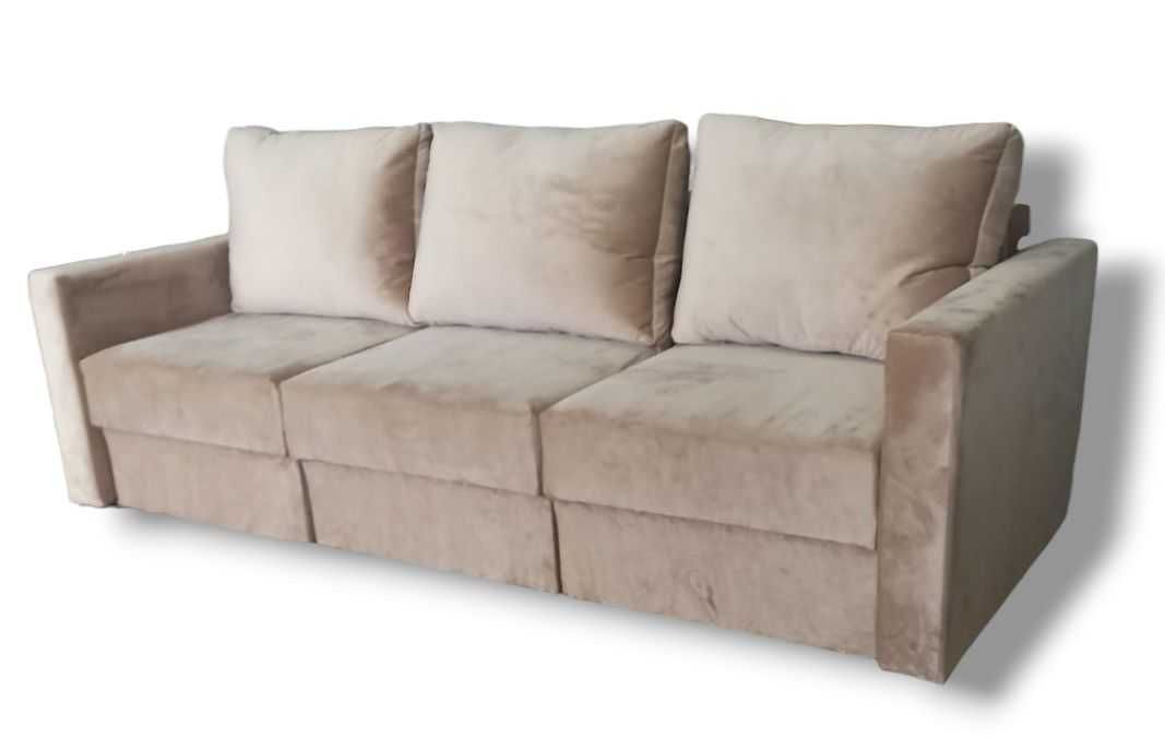 Sofa łóżko rozkładane z pojemnikiem funkcja spania narożnik
