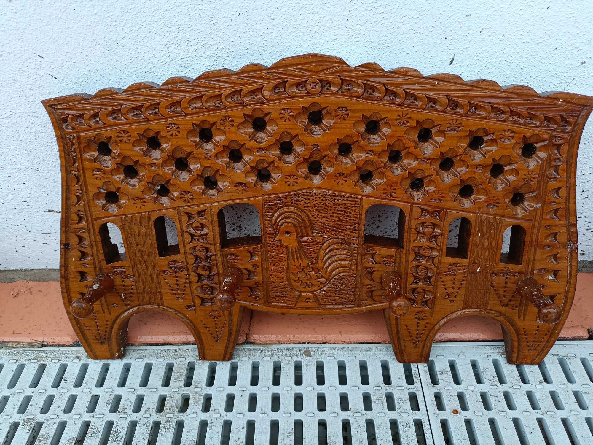 3 Jugo Canga Madeira trabalhada Antiguidade para Decoração