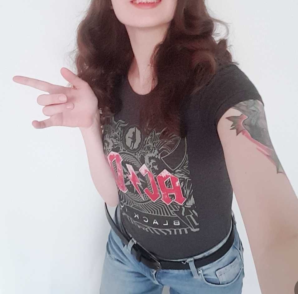 AC/DC body t-shirt, hard rock, metal
