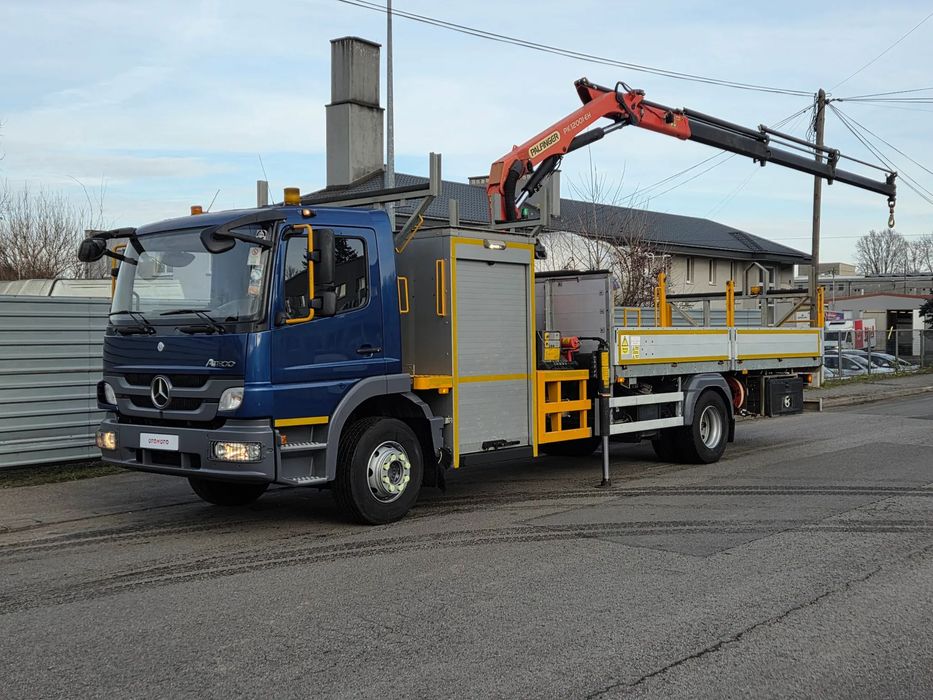 Mercedes-Benz ATEGO 1624 PALFINGER PK12000 PILOT HDS 3 WYSUWY RADIOWY TYLKO 131.000km  Niski Przebieg Kompresor Śrubowy Zwijak Skrzynia Narzędziowa Euro 5