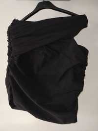 Czarna, fikuśna spódniczka mini, rozmiar M