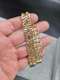 Bransoleta złota Drabinka, 23cm, 12mm, waga 44,77gr złota 585