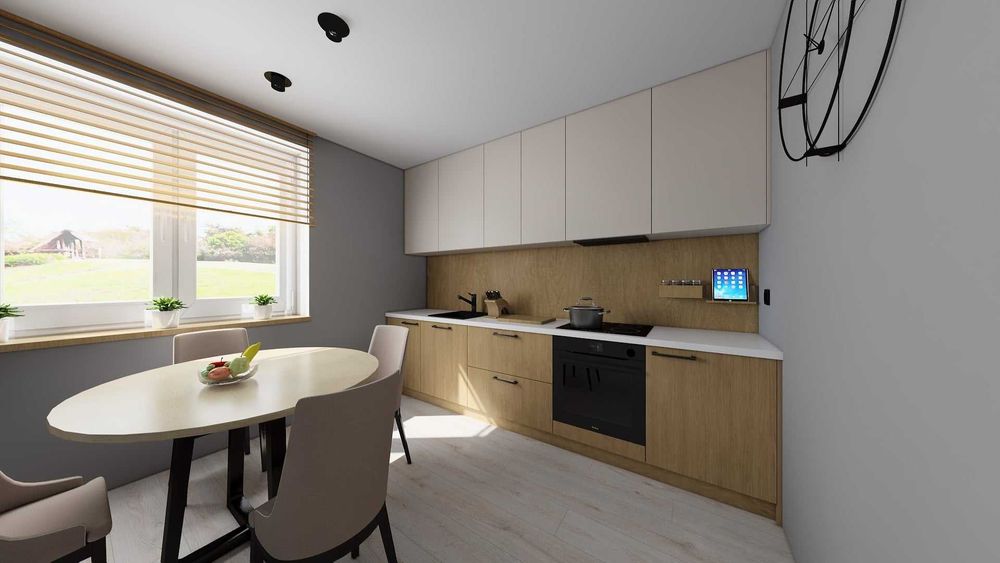 Meble kuchenne modułowe pod wymiar Kaszmir-Dąb słomkowy 3 m