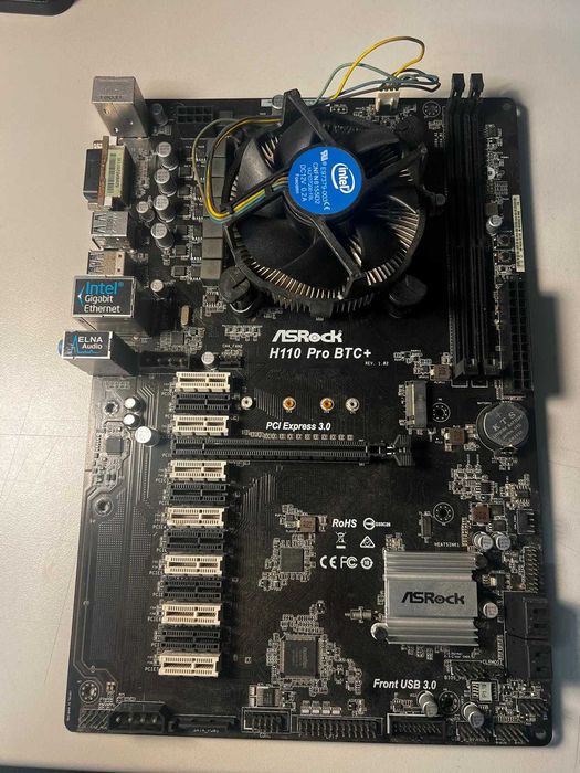 BUNDEL Celeron G3930 - ASRock H110 Pro BTC+ - ASUS Dual RX580- 8G DDR5