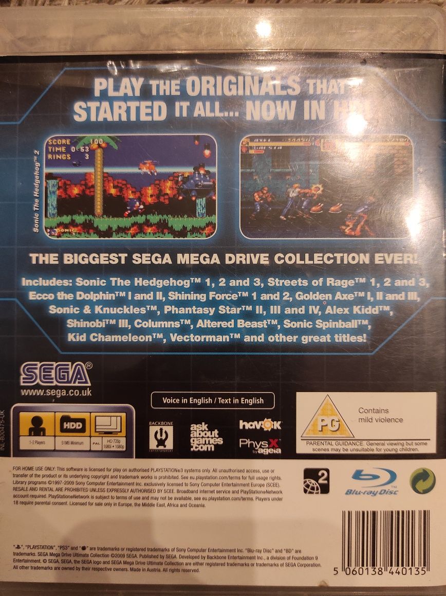 SEGA MEGA DRIVE ultimate collection PS3 PlayStation