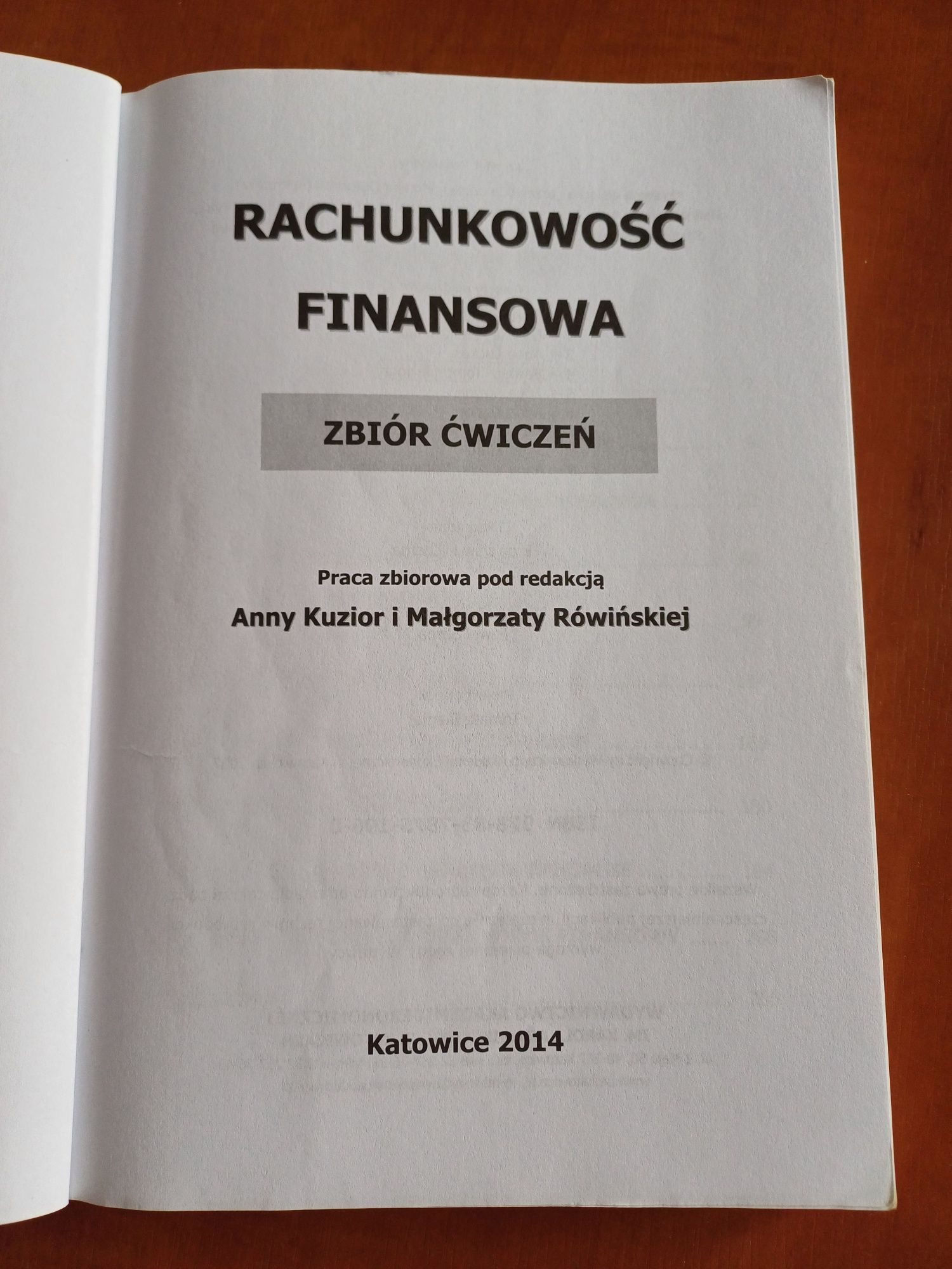 Rachunkowość finansowa Zbiór ćwiczeń  A. Kuzior