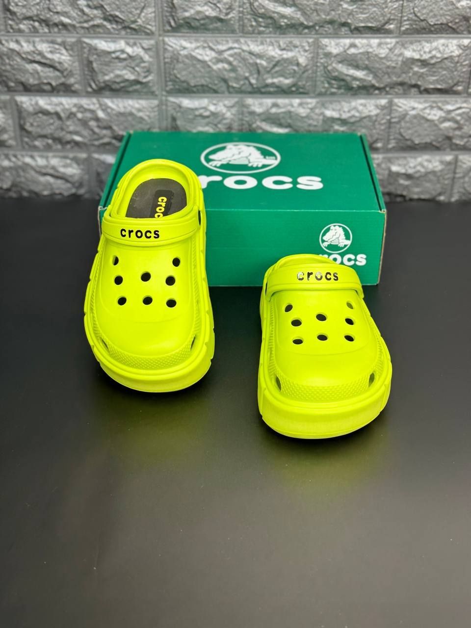 Женские Шлепанцы Crocs Салатовые Шлепанцы Кроксы Жіночі Крокси