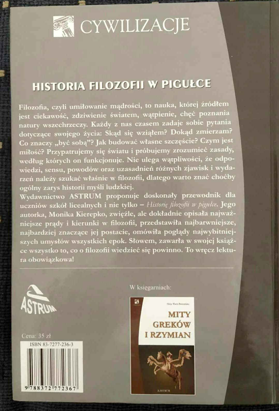 Książka "Historia filozofii w pigułce" , Monika Kierepko