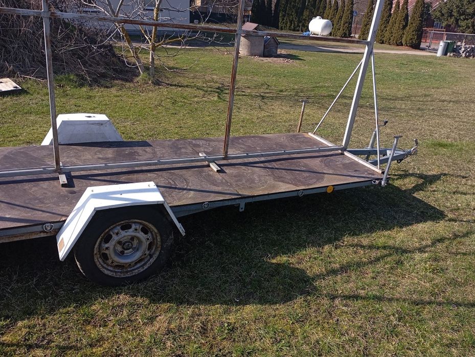 Przyczepka platforma reklamowa 4m na 1.25m i 2m wysoka ocynkowana