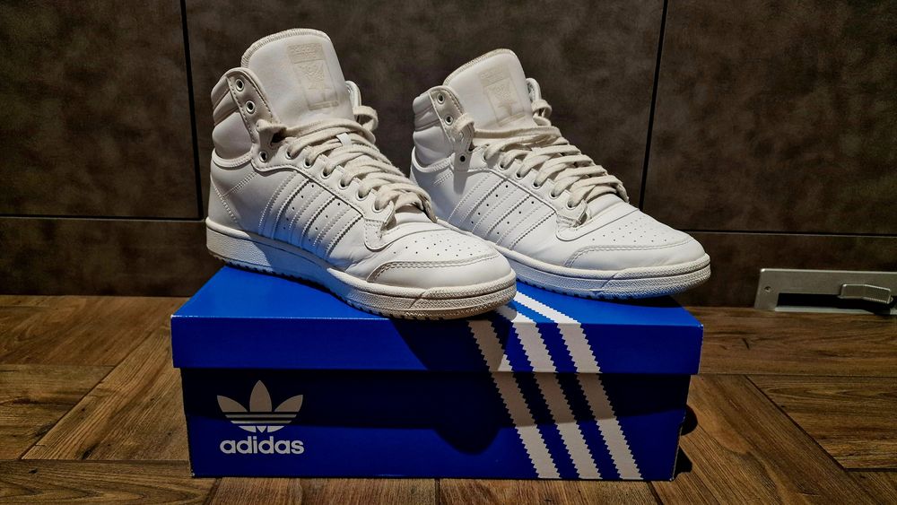 Buty męskie wysokie Adidas Top Ten 43 1/3 Białe