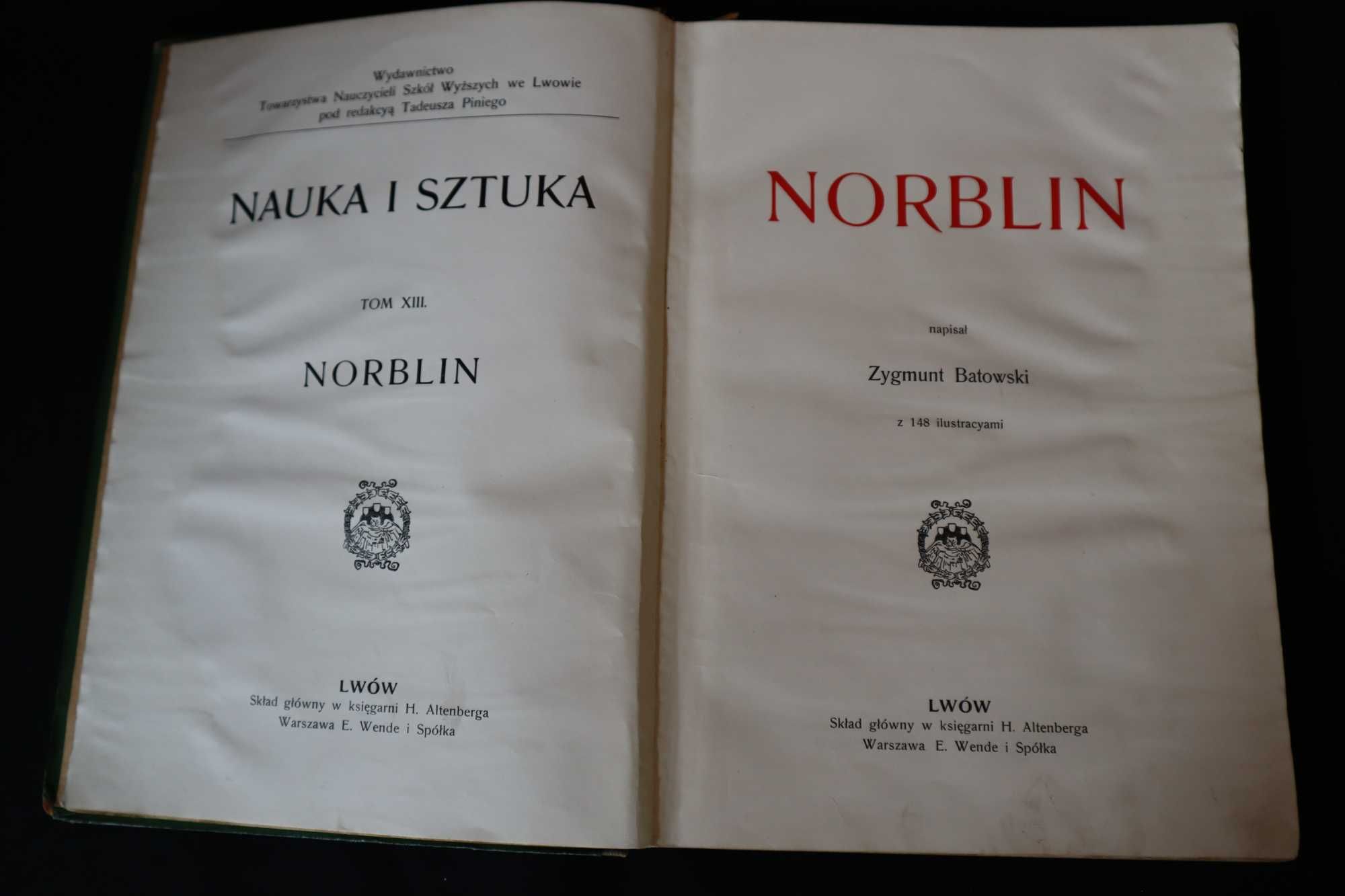 Norblin NAUKA I SZTUKA tom XIII Lwow 1911 r ls