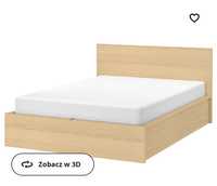 Ikea łóżko malm 160x200 stan bdb kolor dębowy