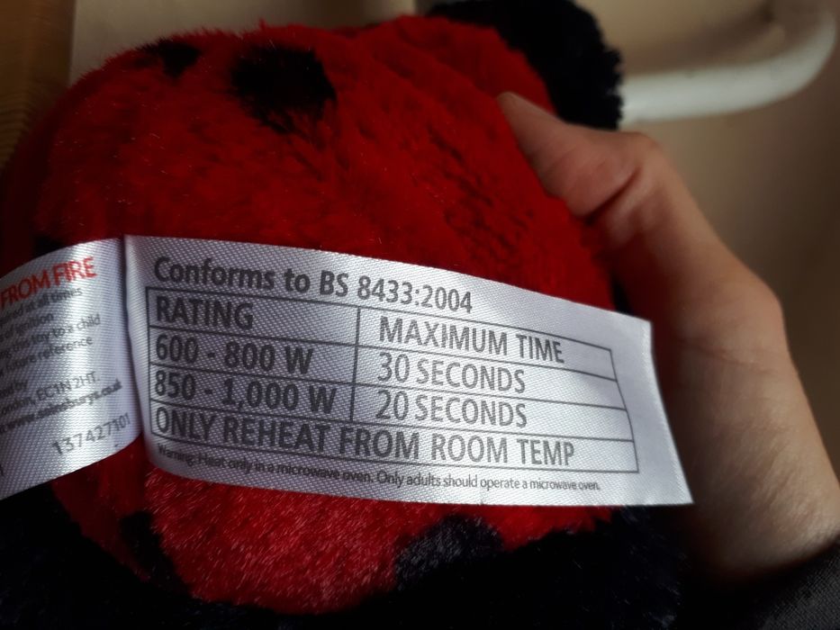 biedronka maskotka termofor 30 cm