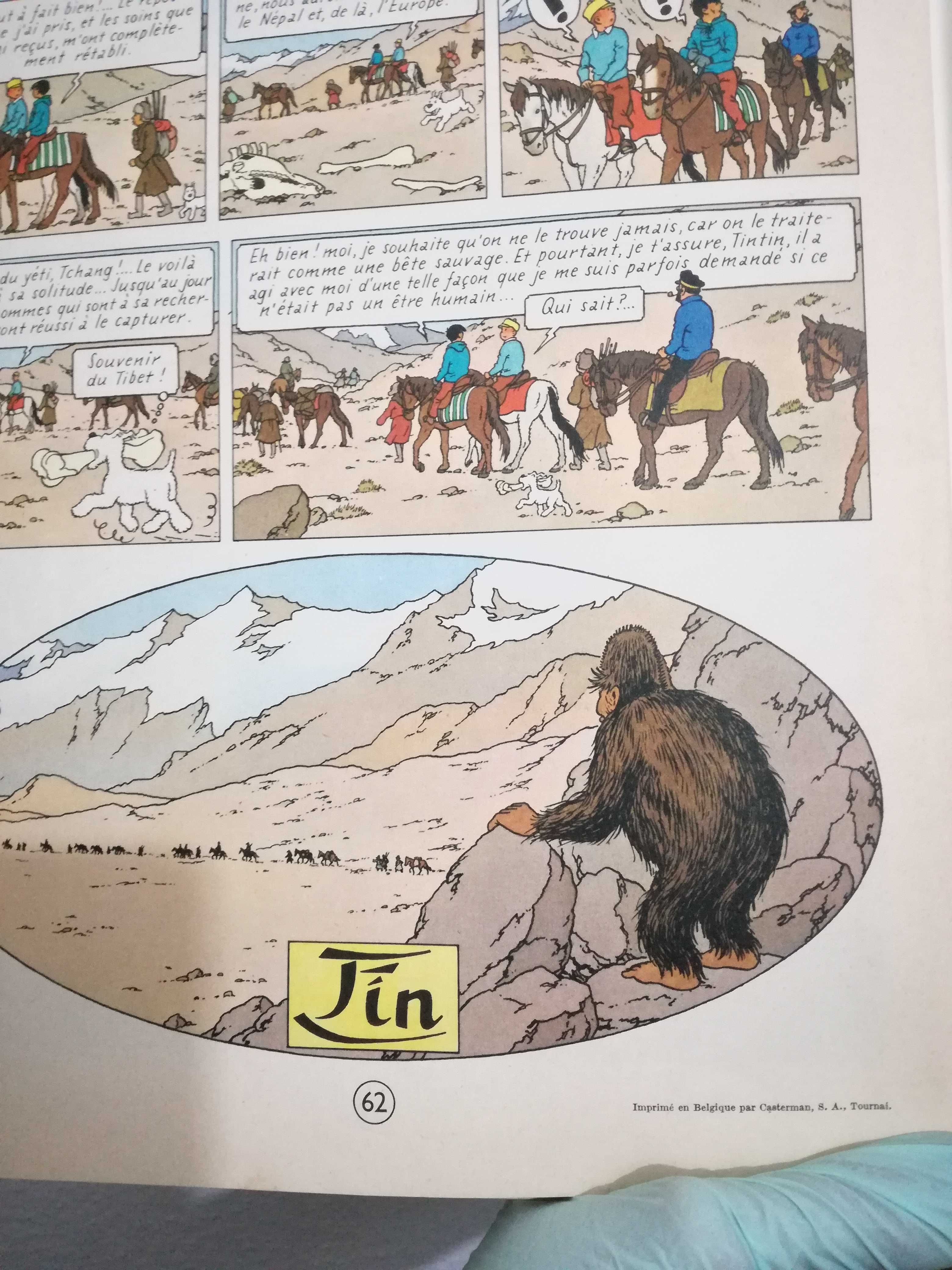 Tintin - 1° Edição Belga (1960) - Livro "Au Tibet".