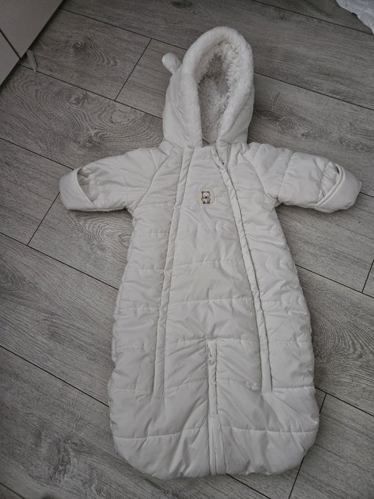 Kombinezon zimowy / śpiworek do gondoli biały 62 cool club (chrzest)
