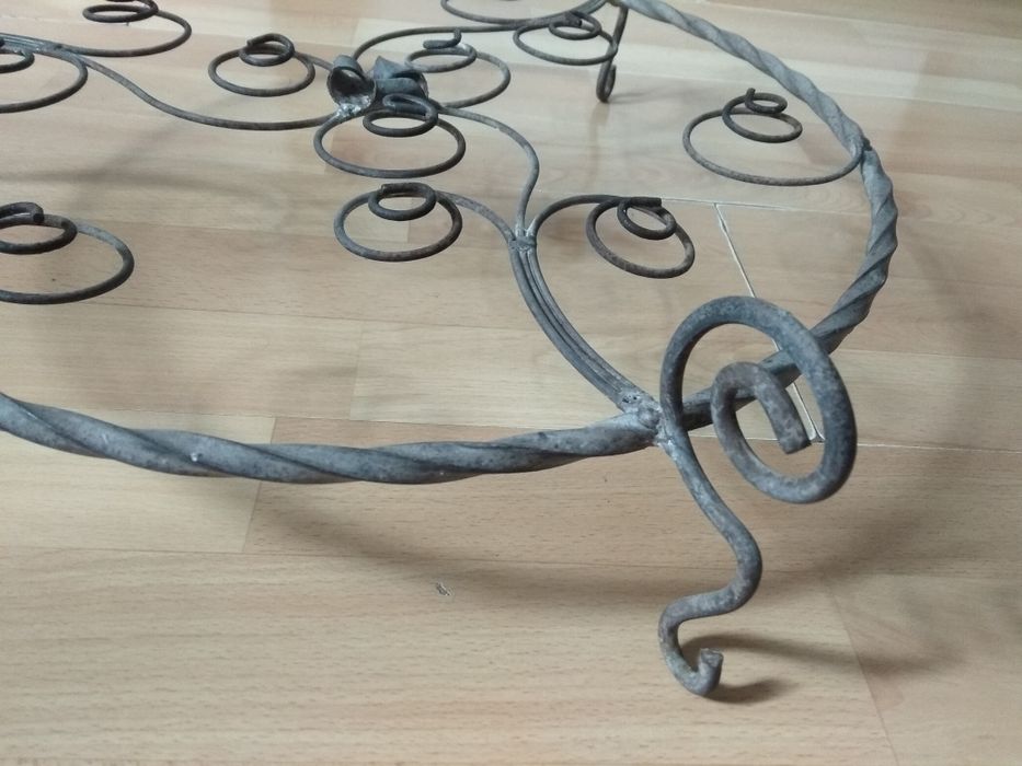 Podstawa do lampy lub dekoracja metal vintage PRL lata 50-60