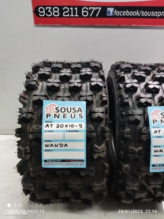 2 pneus moto 4 novos 20-10r9 wanda - oferta dos portes 170 EUROS
