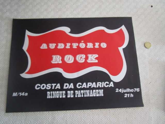 cartaz promocional anos 70 rock português Auditório Rock