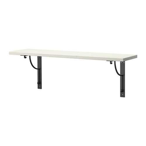 Biała Półka ścienna IKEA EKBY HEMNES / EKBY HALL