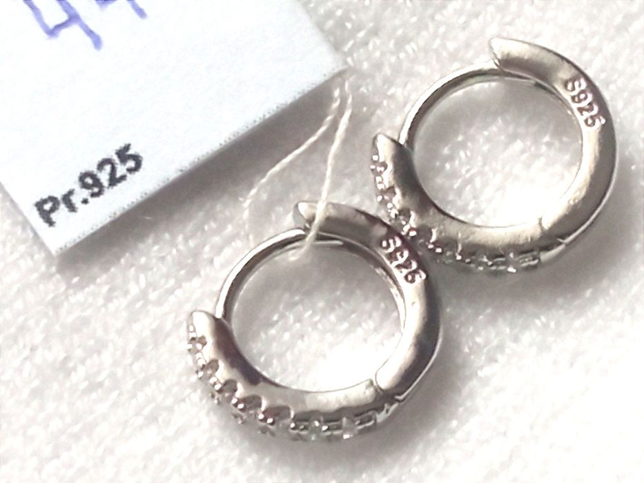 S925 Grawer Srebro jak Apart Nowe Kolczyki Małe Kółka Srebrne 1,3cm