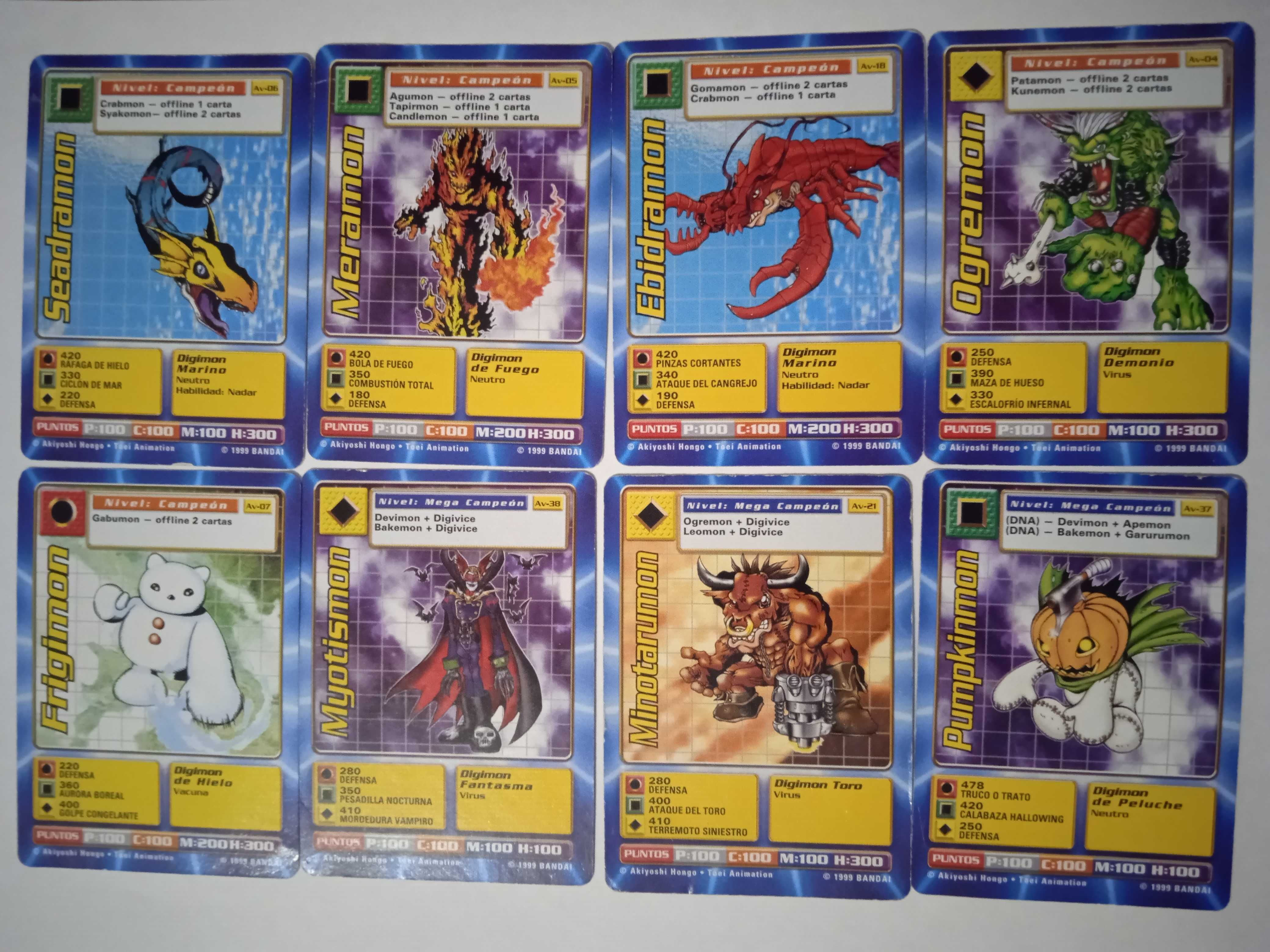 Cartas Bandai Digimon 1999 1