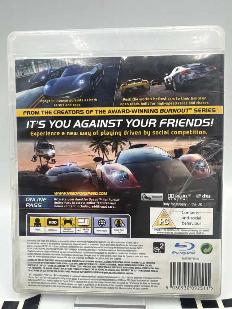 Need For Speed Hot Pursuit Ps3 Gwarancja