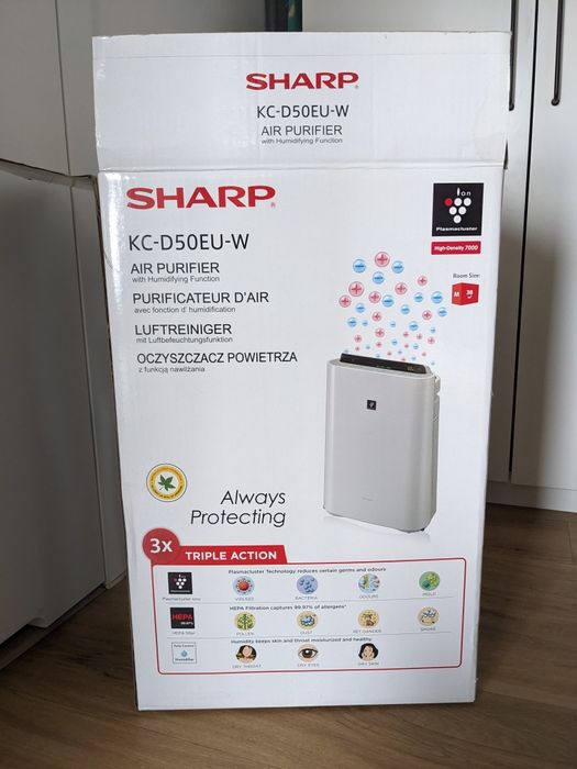 Oczyszczacz powietrza z funkcją nawilżania Sharp KC-D50EU-W