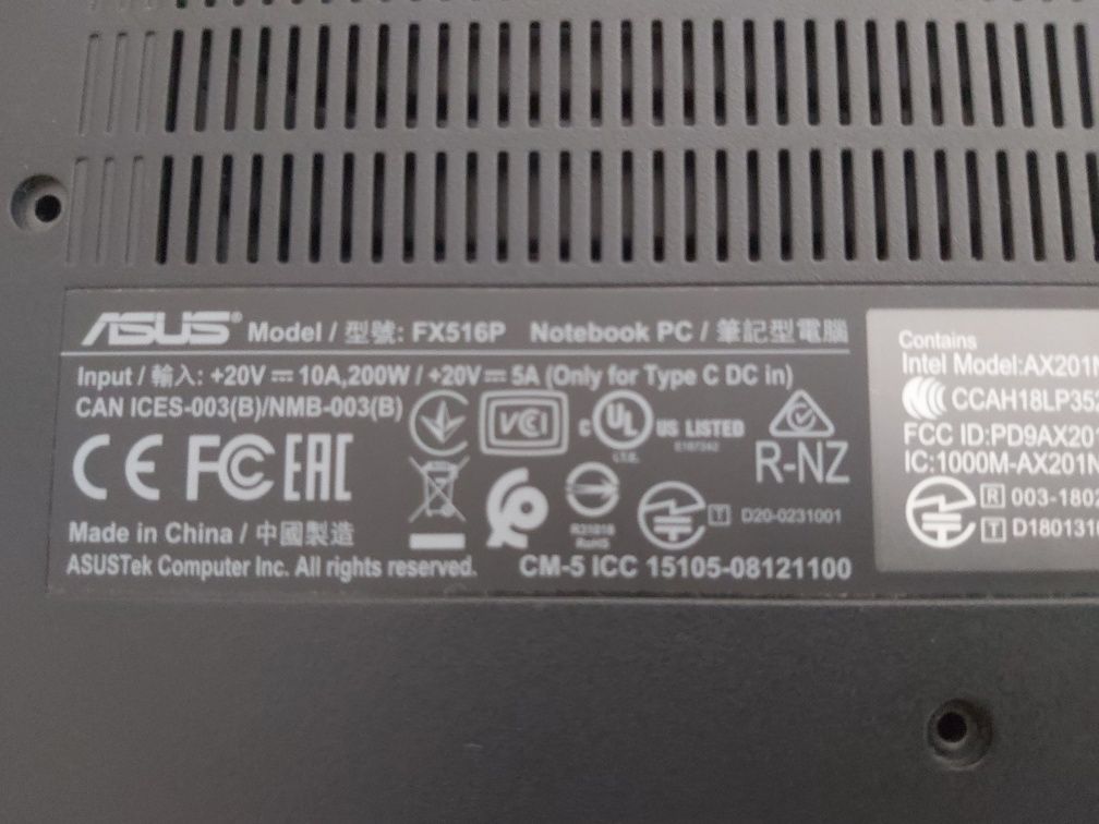 Asus TUF F15 intel i7